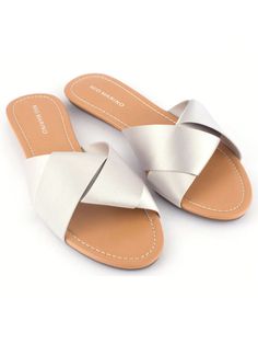 Gris Claro Elegante Collar     Embellished Elegant Summer Slip-ons With Round Toe, Chic Slip-on Flip Flops, Elegant Open Toe Beach Slippers, Trendy Slip-on Flat Sandals, Chic Closed Toe Slip-ons For Summer, Summer Slides With Open Heel, Elegant Slide Sandals For Vacation, Elegant Round Toe Slip-ons For Summer, Elegant Beach Slides Slip-on