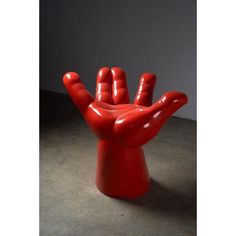 This unique stool chair is a standalone piece in the form of a hand. Highly sculptural and well-made, it is both strong and sturdy. Its bright red color makes it a beautiful statement piece, and it offers various comfortable seating positions. Unique Stools, Hand Chair, Stool Chair, Comfortable Seating, Bright Red, Statement Pieces, Red Color, Sculpture, Red