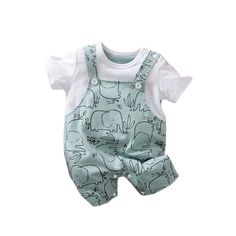 Unisex Cute Elephant Print Romper Cute Yellow Dresses, Comfy Romper, Stylish Baby, Cute Elephant, Unisex Baby Clothes, Versatile Outfits, Elephant Print, Printed Rompers, Baby Prints