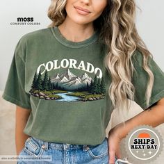 The Boho Boutiques Award-Winning colorado t-shirt is perfect for any occasion. Our handcrafted colorado shirt, colorado ski shirt, colorado t shirt, colorado gifts, colorado state, colorado mountain, colorado mountains, colorado gift, colorado tshirts, colorado apparel, colorado shirts, camping shirt, nature shirt designs are printed on the softest material with the highest quality eco-friendly ink available! We believe in only selling items using ink that is not only safe for the environment bu Nature Shirt Design, Colorado Gifts, Ski Shirt, Colorado Shirt, Souvenir Shirt, Mountains Colorado, Ski Shirts, Colorado Ski, Colorado Outfits