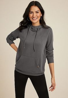 Homeward Hoodie | maurices Grey Hoodie, Spandex, How To Wear