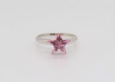 Vintage Sterling Silver Star cut Pink Topaz Solitaire Ring...Marked 925...Total of weights 2.7grams... Size 8...Measure of stone 10MM...It's in very good condition. Solitaire Rings, Topaz Engagement Ring, Pink Star, Vintage Sterling Silver Rings, Dope Jewelry, Pink Topaz, Expensive Jewelry, Topaz Stone, Silver Stars