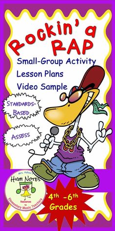 a poster with the words rockin's rapp and an image of a cartoon character