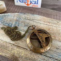 "Brass Sundial Compass w/ Optional 27\" Chain & Velour Bag - Gold, Silver, Antique Finish - Old Vintage Pocket Style Nautical Necklace This beautiful brass sundial compass is fully functional and will make a great gift or be perfect for your next hiking or camping trip. Features: *Fully functional magnetic compass *Optional 27\" brass chain & velour bag option *Beautiful polished brass, silver, or antique finish *Measures 2\" in dia. & 3/4\" thick *Durable hinged lid *I have attached Compass Necklace Vintage, Magnetic Compass, Velour Bag, Nautical Necklace, Buying Stuff, Nautical Wedding, Hinged Lid, Camping Trip, Old Vintage