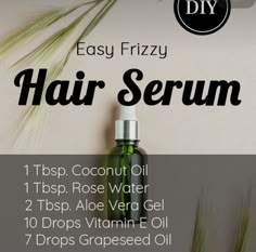 Diy Hair Serum, Natural Hair Serum, Hair Scrub, Diy Recipe, Healthy Hair Tips, Hair Vitamins, Hair Remedies