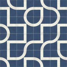 an abstract blue and white tile pattern