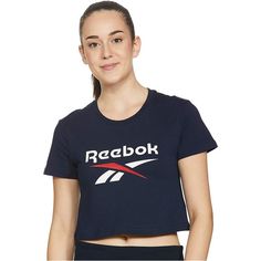 All Products We Sell By Reebok Brand Are Guaranteed Authentic! Our Long Term Relationships With Many Of The Top Brands And Suppliers In The Industry, Enable Us To Offer Brand Name And Designer Products At Discount Prices! Condition: New (Sample) Brand: Reebok Style Number: Ft8181-Sam Category: T-Shirt Style: Graphic Tee Country Of Manufacture: Pakistan Gender: Womens Collar Style: Crew Neck Fit: Not Specified Material: 100% Cotton Features: Ribbed Collar Pattern: Graphic Print Season: All Season Blue T-shirt For Gym, Blue Sporty Activewear With Logo Print, Blue Casual Activewear With Logo Print, Sporty Blue Activewear With Logo Print, Casual Blue Activewear With Logo Print, Blue Sportswear Tops With Logo Print, Style Graphic Tee, Sports Bra Top, Yoga Sports Bra