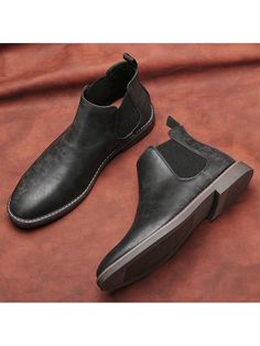 Men Chelsea Boots, Casual Vintage Style Ankle Boots ,Match Jeans Black         Men Shoes, size features are:Bust: ,Length: ,Sleeve Length: Casual Black Slip-on Martin Boots, Casual High Ankle Martin Boots For Business, Casual High Ankle Boots For Business, Casual Business Chelsea Boots Slip-on, Casual Chelsea Boots With Pointed Toe For Business, Casual Slip-on Chelsea Boots For Business, Casual Pointed Toe Chelsea Boots For Business, Casual Flat Heel Chelsea Boots For Fall, Casual Chelsea Boots With Pointed Toe For Fall