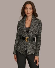 out of stock Tweed Blazer, Donna Karan, Black Blazers, Belts For Women, Style Me, Pick Up, In Store, Buy Online, New York