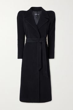 The artfully rounded shoulders on Balenciaga's coat lend it the elegance and grace of an archival Cristóbal design. It's tailored from cashmere-blend with a hint of wool and has a loose fit. Highlight your waist by knotting the tie-belt. Balenciaga Coat, Cashmere Coat Women, Rounded Shoulders, Balenciaga Clothing, Balenciaga Women, Balenciaga Belt, Tweed Coat, Uniform Fashion, Womens Cashmere