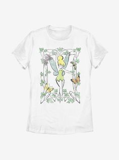 100% CottonWash cold; dry lowImportedListed in women's sizes Peter Pan Jr, Disney Crewneck, Disney Tees, Butterfly Frame, Tinker Bell, Disney Trip, Womens T Shirt, Inspired Fashion, Disney Outfits