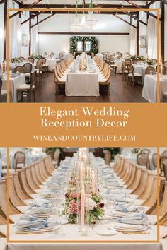 elegant wedding reception decor with candles and flowers