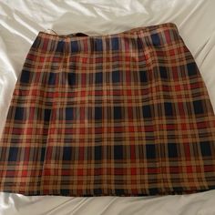 Plaid Mini Skirt. Material Is Thick And Soft. Never Worn With Tags. Size L Hard Fits, Wild Honey, Mini Apple, Honey Brown, Plaid Mini Skirt, Candy Apples, Winter 2023, American Girl, Muse