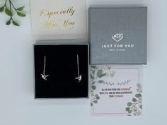 These tiny cute threader earrings in 14k rose gold plated 925 sterling silver is the perfect accessory to dress up. Ideal to wear alone or in combination with other smaller earrings, and a wonderful gift for you and your most loved ones. D.E.T.A.I.L.S * Made of 14k rose gold plated 925 sterling silver * Also available in 925 sterling silver * Nickel free * Zirconia Stones * Lightweight M.A.T.E.R.I.A.L.S GOLD-FILLED JEWELRY: - Under normal wearing conditions and with proper care, your gold filled Personalized Sterling Silver Earrings For Gift, Personalized Silver Earrings For Birthday Gift, Silver Jewelry With Message Card For Gift, Silver Jewelry With Message Card As Gift, Adjustable Hypoallergenic Threader Earrings For Gift, Minimalist Earrings For Mother's Day Gift, Sterling Silver Dangle Threader Earrings As Gift, Adjustable Sterling Silver Threader Earrings Gift, Sterling Silver Adjustable Threader Earrings For Gifts