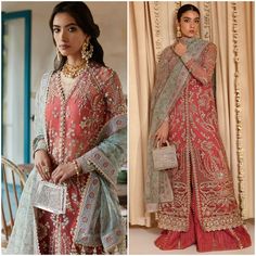 Brand : Ali Xeeshan Code   : Shabo Shahzadi - Fajar Product Details : Embroidered Front/Back Body (Organza) Embroidered Neckline Patch (Organza) Embroidered Panels 12 (Organza) Embroidered Sleeves (Organza) Embroidered Border Front/Back (Organza) Embroidered Finished Dupatta (Organza) Embroidered Lower Border (Organza) Dyed Lehnga (Organza) Replicate Designs  by Libaas Khaas Indian Wedding Guest Dress, Maxi Frocks, Satin Outfit, Ali Xeeshan, Choli Dress, Maxi Design, Embellished Clothing, Red Wedding Dresses, Embroidered Sleeves