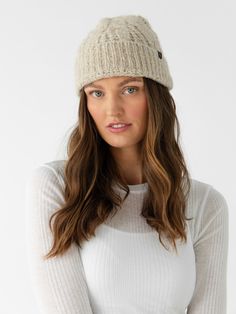 Stylish and always cozy in our Cable Knit Beanie. Crafted from a luxurious alpaca blend, our beanie is perfect for all your winter outings. Featuring a chunky cable knit design and stretchy fabrication to ensure a snug fit. Women's Cable Knit Beanie in Ash - Cozy Earth Cozy Cable Knit Beanie For Winter, Cozy Cable Knit Winter Beanie, Fall Cable Knit Beanie For Cold Weather, Cozy Cable Knit Winter Hat, Cozy Beige Knit Crochet Hat, Cozy Beige Crochet Knit Hat, Cozy Cream Knit Hats, Cozy Cable Knit Crochet Hat For Winter, Cozy Warm Beige Crochet Hat