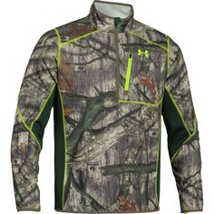 Under Armour Hunting, Hunting Jackets, Quarter Zip Jacket, Active Jacket, Hunting Shirts, Mossy Oak, Line Jackets, Mens Sportswear, Soft Shell Jacket