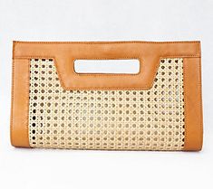 Bring a beachy vibe to any look with the Venice, a long clutch bag that features a breezy woven design and a surprisingly spacious interior. From Jelavu. Rectangular Woven Leather Shoulder Bag For Day Out, Chic Woven Leather Clutch For Everyday Use, Chic Everyday Woven Leather Clutch, Brown Leather Clutch With Braided Handles For Daily Use, Rectangular Woven Leather Bag For Day Out, Travel Clutch With Braided Handles, Summer Woven Leather Straw Pouch Bag, Summer Pouch Straw Bag With Woven Leather, Natural Woven Leather Bag For Day Out