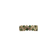 18K Yellow Gold Emerald and Diamond Ring Size 8.75 JAGi Certified- This lovely ring features nineteen round brilliant cut diamonds and eight round cut natural emeralds set in classic 18K yellow gold.  Width:  6 mm.  Shank: 3 mm. Total emerald weight: 0.27 ct. Total diamond weight: 0.53 ct. Diamond color: G-H Diamond clarity: VS2-SI1 Ring Size: 8.75 Stamped: 18K Weight: 2.7 dwt./ 4.2 gr. JAGi Certificate included. Very good condition, professionally polished. Will come packaged in a gift box or pouch (when possible) and will be shipped U.S. Priority Mail Insured. DV02192417KCS Emerald And Diamond Ring, Ring Pictures, Diamond Rings Bands, Lovely Ring, Natural Emerald, Round Brilliant Cut Diamond, Diamond Clarity, Rings Statement, Colored Diamonds