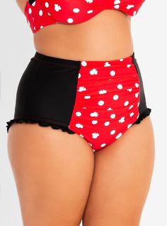 Marvel Cosplay Girls, Red Skater Skirt, Plus Size Disney, Plus Size Hot, Halter Swim Top, Minnie Mouse Girl, Tanktop Girl, Polka Dot Skirt, Ariel The Little Mermaid