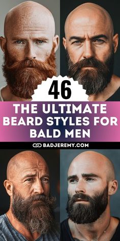 Every bald man knows the impact of a great beard. From my experience, adding a beard can redefine your look. This style guide covers 46 beard styles including trendy faded beards and majestic Viking options. Each style is designed to balance the face and enhance your natural features, making sure you stand out in the crowd. Perfect for any event, these styles will keep you looking sharp and stylish. Bald With Grey Beard, Bald Men Looks, Longer Beard Styles For Men, Bald Men With Grey Beards, Long Beard Styles For Men Latest Trends, Curly Beard Styles For Men, Bald With A Beard, Men’s Style Beard, Bald Beard Styles For Men