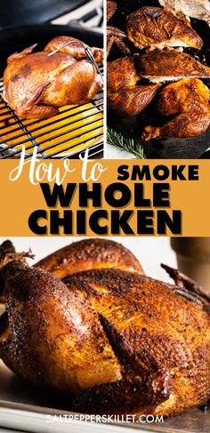 Whole Chicken Recipes Smoked, Smoked Chicken Roaster, Smoked Fryer Chicken, Smoked Full Chicken, Whole Chicken On The Smoker, Whole Chicken On Pellet Smoker, Smoker Whole Chicken Recipes, Pellet Grill Whole Chicken Recipes, Whole Chicken Pellet Smoker