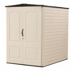 If you need additional space outside your home, this 5 x 6 Foot Rubbermaid Resin Weather Resistant Outdoor Storage Shed is the long-term solution. This shed has plenty of room for your lawn and gardening tools, recreational equipment, and anything else you might need for your outdoor activities. Customizable with shelving, racking, and pegboards, you can keep your items organized and accessible. Thanks to the durable construction and impact-resistant flooring, this durable shed is leak and dent- Rubbermaid Storage Shed, Rubbermaid Storage, Garbage Shed, Outdoor Garden Storage, Outdoor Storage Shed, Backyard Storage, Garden Storage Shed, Bike Shed, Pool Supplies