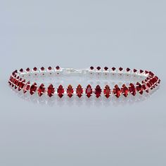 Brand New Women's Ruby Oval Gemstone Tennis Bracelet 14k Gold Plated Sterling Silver Genuine 2ct Natural Red Ruby Oval Cut Gemstones 7" (Most Common Women's Size) 5mm Width Retail Price $350 Buy With Confidence From A Trusted Seller With A 99%+ Feedback Rating! A0353 (Id-674) Red Crystal Bracelet For Wedding, Adjustable Red Oval Bracelet, Adjustable Red Oval Bracelets, Red Oval Tennis Bracelet For Anniversary, Red Ruby Jubilee Bracelet, Elegant Red Oval Bracelets, Red Sterling Silver Jubilee Bracelet, Elegant Red Tennis Bracelet For Anniversary, Red Crystal Bracelet Perfect For Gifts