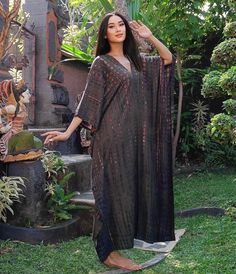 "Boho Kaftan Dress Asym Dress Kaftan Maxi Dress V NeckLine Resort Wear  delicate rayon. USUALLY FITS S M L XL 1X 2X POSSIBLY LARGER. * MEASUREMENTS : Bust: 68'', Hip: 68\", Length : 51'', Armhole: 21'' PLS CHECK SPECS TO BE SURE IT WORKS FOR YOU. * FABRIC: RAYON TIE DYE * MADE IN: BALI, INDONESIA" Eid Beach Tunic Maxi Length, Eid Beach Tunic Dress, Eid Vacation Tunic Dress, Festive Floor-length Maxi Dress For Beach, Festive V-neck Kurta For Vacation, Festive V-neck Dresses For Vacation, Beach Tunic For Eid In Maxi Length, Long Tunic For Beach Eid, Beach Tunic Dress For Eid