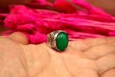 ARTSMYRNA METAL: 925k Silver GEM: Jade ( lab created ) COATING: 24k gold over (We can made a special type of coating for your personal preference ) MATERIEL : 925K Sterling Silver ( Some of my items vermeil gold over silver for looks rich . But i can finish in silver too ) RING SIZE: 6 (your desired size is made) GEM FEATURES AND BENEFITS Benefits of Jade Gem * You can choose this special gem to eliminate emotional and spiritual imbalance and to remain calmer. * It has a peaceful and reassuring Handmade Modern Green Jewelry, Modern Handmade Green Jewelry, Modern Green Handmade Jewelry, Green Handmade Modern Jewelry, Artisan Green Rings For Jewelry Making, Artisan Green Ring As Gift, Handmade Green Rings For Gifts, Artisan Green Ring Gift, Handmade Green Sterling Silver Ring