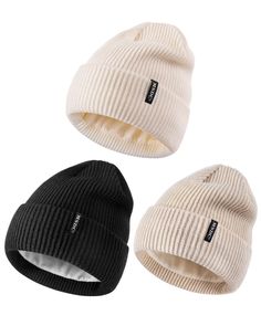 PRICES MAY VARY. Skin-Friendly Quality Material: The unisex beanie hats are knitted by high quality acrylic, extremely comfortable and stretchy, easy to put on and take off. The inside is soft touch fleece lining, it is warm and cozy, offering great heat retention and providing you with warmth and comfort. Value and Accessibility: This beanie is unisex for women and men. It is available in a variety of colors; the classic and simplest solid color design matches most your dressing styles, forming Warm White Beanie For Outdoor, Beanies Women, Beanies For Men, Skull Hat, Hams, Winter Hats For Women, Body Warmer, Skull Cap, White Beige