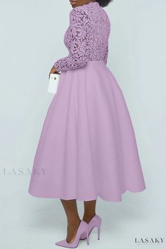 Lasaky - Glamorous Lace Party Dress with Cinched Waist and Long Sleeves Casual Outdoor Party, Beach Wedding Guest, Lace Party Dresses, Classy Dress Outfits, Style Upgrade, African Design Dresses, Lace Midi Dress, Outdoor Party, Lace Panelled