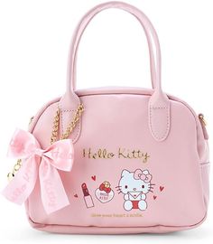 Hello Kitty Mini Boston Bag with Shoulder Strap 19×7×14.5cm approx. PU Pride Shoes, Vintage Ootd, Retro Pants, Cat Jewelry, Mini Crossbody Bag, Boston Bag, Mini Crossbody, Leather Zipper, Synthetic Leather