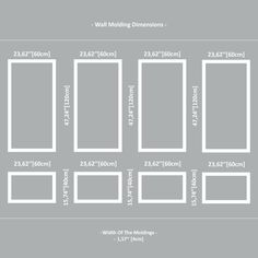 the size and width of a wall with measurements for each panel, including 2x4 feet