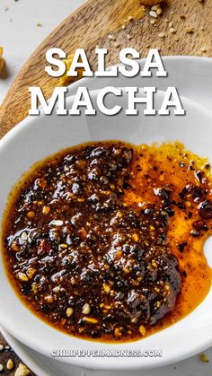 Salsa Macha looking extra inviting. Best Salsa, Salsa Macha, Chili Oil Recipe, Mexican Sauce, Salsa Sauce, Mexican Salsa, Salsa Recipes