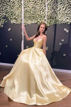 Simple yellow sweetheart prom dress yellow formal dress,PD221096 on Storenvy Yellow Satin Prom Dress, Prom Dress Yellow, Yellow Formal Dress, Yellow Evening Dresses, Prom Dress With Train, 2021 Prom Dresses, Cheap Prom Dresses Long, Backless Evening Dress, Prom Dresses Yellow