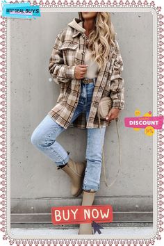 Street Style Chic Plaid Hooded Coat Trendy Long Sleeve Outerwear With Adjustable Hood, Plaid Outerwear For Spring, Plaid Outerwear For Cold Spring Weather, Casual Spring Outdoor Shacket, Fall Outerwear With Adjustable Hood, Casual Fall Shacket For Cold Weather, Hooded Fall Shacket With Pockets, Casual Hooded Shacket For Fall, Casual Hooded Jacket For Cold Weather In Fall