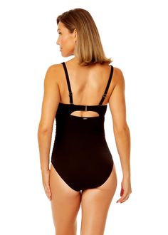 Look ready for the sun while lounging at the pool in this Underwire Surplice One Piece Swimsuit. The vibrant color on this swimsuit will make you look ready to splash in the water. Shirred details at the torso will provide shaping to fit your body beautifully, while adjustable back sliders provide a customized fit. Underwire creates optimal support and while two way straps give you an option to wear it crisscross or over the shoulder. Pair with your favorite cover up to complete your look! Summer Underwire Bodysuit For Sunbathing, Nylon Beachwear Swim Dress For Beach Party, Nylon Tankini For Swimming Beachwear, Nylon Swim Dress For Beach Season, Nylon Beachwear Swim Dress For Beach Season, Beachwear Bodysuit For Sunbathing With Lined Body, Underwire Bodysuit For Beach Season Sunbathing, Summer Underwire Bodysuit For Beach, Summer Beach Bodysuit With Underwire