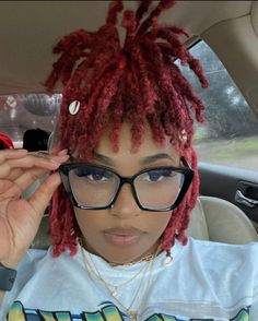 Female Dreads Hairstyles, Locs Colors, Locs Inspiration, Female Dreads, Dyed Dreads, Red Dreads, Dreads Styles For Women, Natural Locs