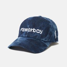 Flowerboy Project Embroidered Denim Cap A classic six-panel strap-back adjustable baseball cap, made from 100% cotton twill and embroidered in Los Angeles by local businesses. Six-panel Dad Hat For Spring Streetwear, Spring Streetwear Six-panel Baseball Cap, Cotton Dad Hat With Flat Bill For Spring, Spring Streetwear Flat Bill Dad Hat, Spring Cotton Snapback Hat For Streetwear, Spring Streetwear Cotton Snapback Hat, Denim Bleach, Bleach White, Surf Hats