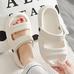 Please Note: you will get Mark Size on Slippers Sole !!!!!!!! (its different from Fit Size !!!! Because its China Size on Slippers Sole ) Mark Size 36-37: Fit35-36EU Size =(suitable for 22.5cm-23cmfoot)Mark Size 38-39: Fit 37-38EU Size =(suitable for23.5cm-24cmfoot) Mark Size40-41：Fit39-40EU Size =(suitable for24.5cm-25cmfoot) Mark Size42-43：Fit41-42EU Size =(suitable for25.5cm-26cmfoot) Mark Size44-45：Fit43-44EU Size =(suitable for26.5cm-27cmfoot) This is dmpd , which is a professional manufact White Non-slip Eva Sandals, White Flat Eva Slippers, White Non-slip Platform Slippers For Spring, White Open Toe Eva Slides, White Flat Platform Slippers, White Slip-resistant Slide Sandals, White Casual Platform Slippers With Flat Heel, White Flat Slippers, Beach Closed Toe Non-slip Platform Slippers