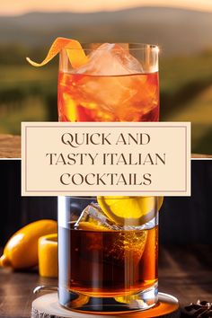 Discover 22 Italian cocktails you can whip up in minutes. From the iconic Negroni to the refreshing Aperol Spritz, these drinks are perfect for your next gathering. Learn to make unique cocktails like the Italian Job, which blends blood orange vodka with Campari for a delightful mix of sweet and bitter. Saturday nights just got better with a Bocce Ball or Campari and Soda. Impress your friends and family with your own Italian mixology skills. Sip, savor, and taste the flavors of Italy without leaving your home!