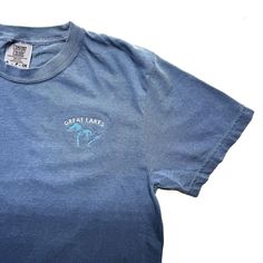 Rep the Great Lakes with this heavyweight cotton short sleeve shirt. Embroidery features the Northland's signature Great Lakes arch design. Color: Ocean Blue Size: Embroidery has a 2.5" width. Size pictured is a small (see last photo for size chart) Materials: 6.1 oz, 100% ring spun preshrunk cotton (Comfort Colors) Congaree National Park, Arch Design, The Great Lakes, Custom Pendants, Shirt Embroidery, Great Lakes, Ocean Blue, Design Color, Shirt Price