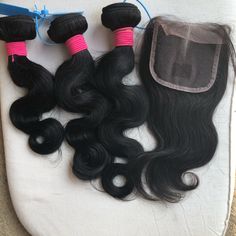 High Quality Brazilian Human Hair Bundles With Closure. 12”14”16”& 12” Closure The Color Is Natural Black. Grade 10a No Tangling And Shading Beautiful Hair For Good Price. Peruvian Hair Bundles, Bundles With Closure, Human Hair Bundles, Brazilian Human Hair, Hair Bundles, Body Wave, Hair Extension, Human Hair Extensions, Tangled