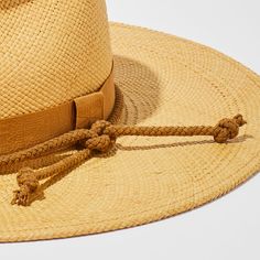 The Straw Classic | Toasted Yellow Peter Beaton Hat, Yellow Toquilla Straw Hats For Summer, Summer Yellow Cotton Hat, Yellow Wide Brim Toquilla Straw Hat, Yellow Brimmed Straw Hat, Yellow Cotton Beach Hat, Packable Hat, Get It Girl, Jacquard Pattern