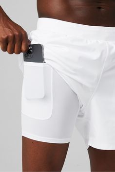 The Fundamental Short II Lined 5in FL2 white male Activewear >> Mens >> Bottom >> Shorts >> Lined Shorts regular 4-Way Stretch/Anti-Static/Anti-Stink/External Pockets/Hidden Pockets/Lined/No-Roll Waistband/Sweat Wicking Functional White Bottoms With Pockets, Functional White Shorts With Pockets, White Bottoms With Built-in Shorts For Running, White Workout Shorts With Pockets, White Running Activewear With Pockets, White Stretch Athletic Shorts With Pockets, Functional White Bottoms With Built-in Shorts, White Summer Activewear With Pockets, Functional White Bottoms For Summer