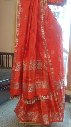 Welcome to our shop, where we take pride in offering you the finest craftsmanship and exquisite textiles. Introducing our pure Muga silk Mekhela Chador, a timeless masterpiece that beautifully combines tradition and elegance. Handwoven with care and precision, this Mekhela Chador is crafted from pure Muga silk, sourced from the silkworm Antheraea assamensis, which is indigenous to Assam, India. Muga silk is known for its lustrous golden hue, unparalleled sheen, and incredible durability. It is c Traditional Semi-stitched Salwar Kameez With Zari Weaving, Festive Katan Silk Pre-draped Saree With Dupatta, Traditional Pre-draped Saree For Ceremonies, Festive Pre-draped Saree With Traditional Patterns, Festive Tussar Silk Pre-draped Saree With Traditional Patterns, Festive Pre-draped Saree For Traditional Ceremonies, Traditional Handloom Pre-draped Saree For Diwali, Festive Tussar Silk Sharara For Eid, Traditional Art Silk Pre-draped Saree For Diwali