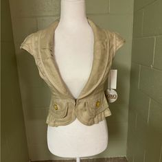 Nwt, Size Small. Linen Material. Linen Vest, Linen Material, Jackets & Coats, Jackets For Women, Women Shopping, Color