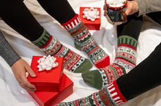 Keep your feet toasty warm & happy this holiday season with our Yuletide Crew Socks. Featuring our iconic prints that live long beyond the festive season - these socks are one of our most popular gift item during the holidays. Colors in this socks: Cherry Red, Forest Green, Moss Green, White, and Celadon Green. Cozy Winter Socks For Stocking Stuffers, Cozy Winter Socks For Gift, Cozy Winter Socks Perfect For Gifts, Cozy Winter Socks For Gifts, Red Winter Socks As Gift, Red Socks For Winter Gift, Red Socks For Winter Gifts, Red Socks As Winter Gifts, Nordic Style Winter Socks For Gift