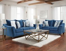 Our Velour Navy Blue Sofa Set provides luxurious comfort and style Blue Sofa Set, Blue Couch Living, Blue Sofas Living Room, Navy Sofa, Navy Blue Sofa, Sofa Loveseat, Room Color Schemes, Blue Sofa, Sofa Living